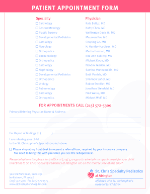 Patient Appointment Form
