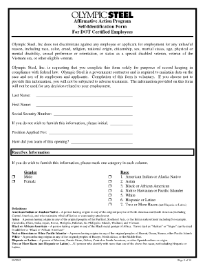 Affirmative Action Self-Identification Form