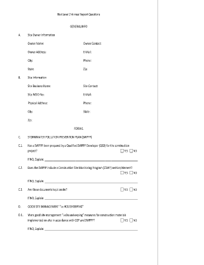 Risk Level 2 Annual Report Questions