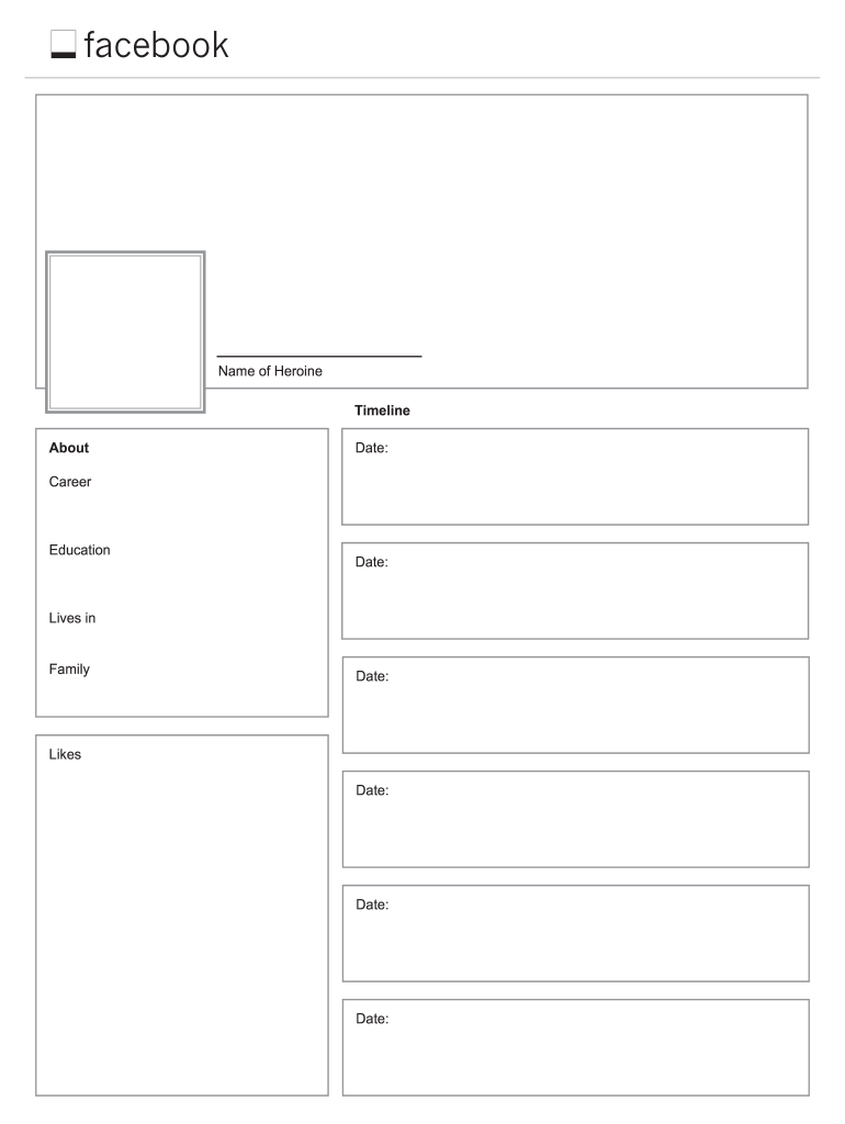 Facebook Profile Template Free Fill Out Sign Online DocHub
