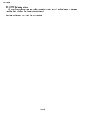 Utah Mortgage Forms