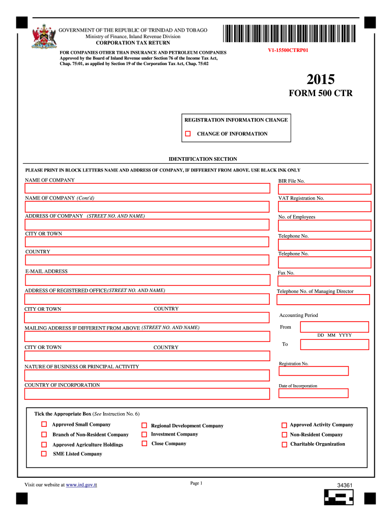 2015 - Ministry of Finance, Inland Revenue Division Preview on Page 1