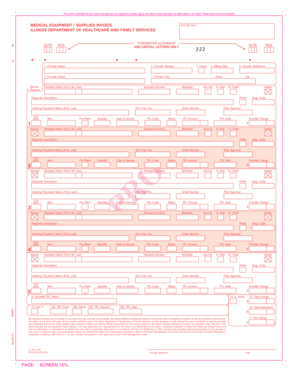 Illinois Medical Equipment Invoice
