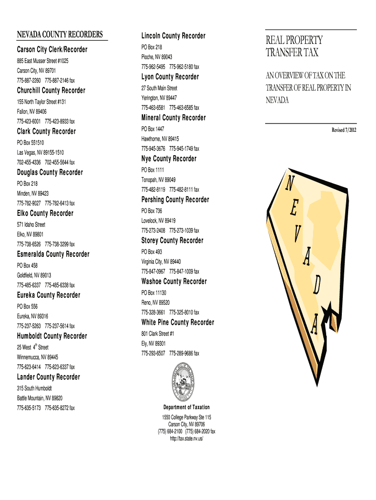 Fillable Online NEVADA COUNTY RECORDERS Fax Email Print pdfFiller