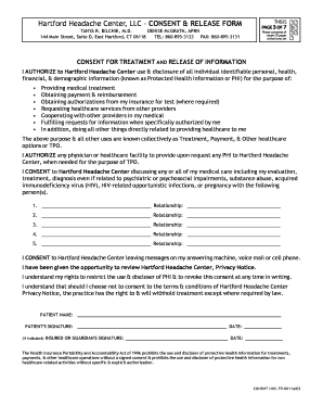 Hartford Headache Center Consent Form
