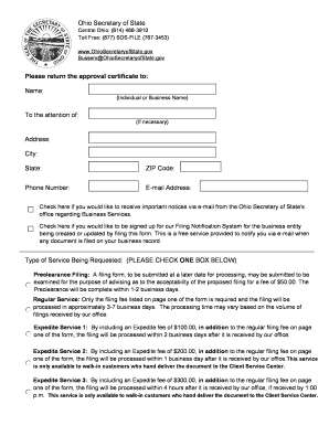 Ohio Trade Name Registration Form 534A