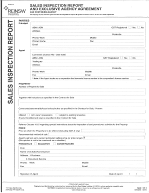 sales inspection report