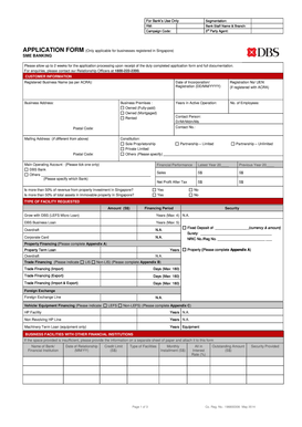Singapore SME Banking Application Form