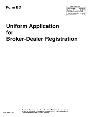 Uniform Application for Broker-Dealer Registration