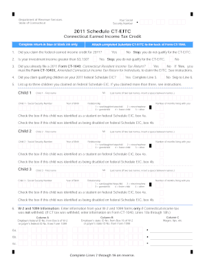 Connecticut Earned Income Tax Credit Form