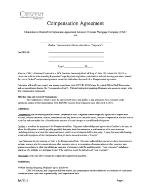 Compensation Agreement Addendum