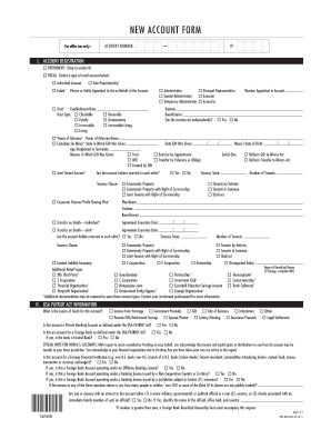 New Account Form