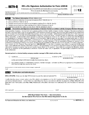 form 1065 paper file
Fillable Online irs IRS e-file Signature Authorization for ... form 1065 paper file
Fillable Online irs IRS e-file Signature Authorization for ...