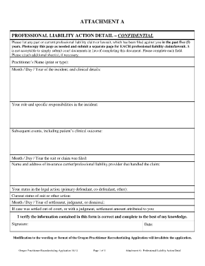 Oregon Practitioner Recredentialing Application