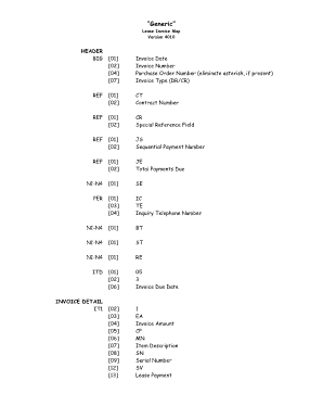Lease Invoice Map Template