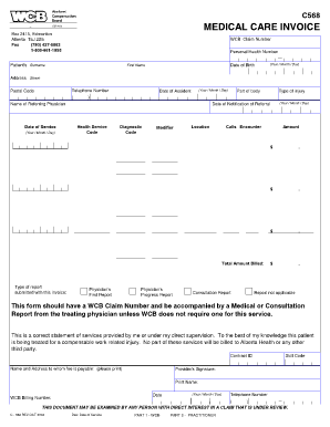 Simple invoice templates - wcb c568 invoice form