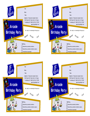 Birthday invitations printable - party invitations form