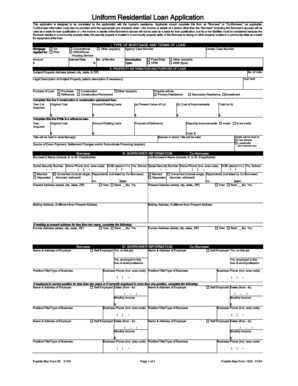 Uniform Residential Loan Application