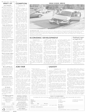 Mooresville Tribune Subscription Form