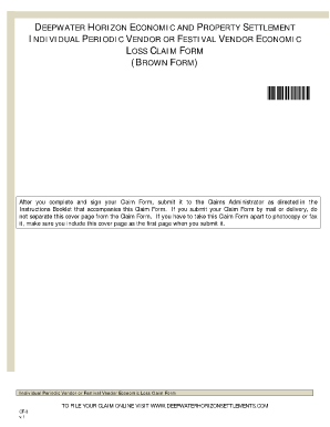 Deepwater Horizon Economic Loss Claim Form