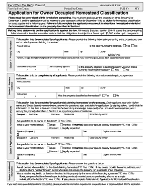 Minnesota Homestead Classification Application