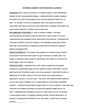 Informed Consent for Periodontal Surgery