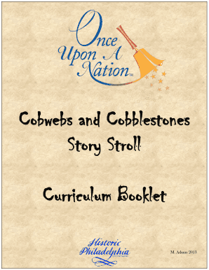 Cobwebs and Cobblestones Story Stroll Curriculum Booklet