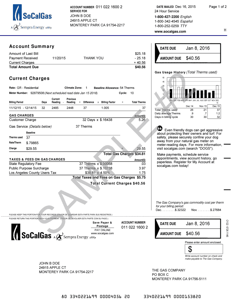 gas billing format for client Preview on Page 1.