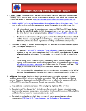 Work Opportunity Tax Credit Application Guide