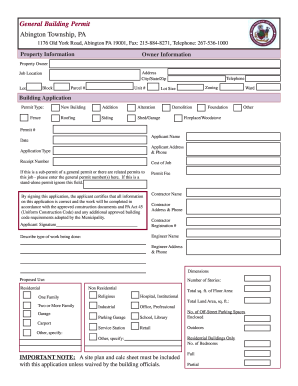 General Building Permit Application