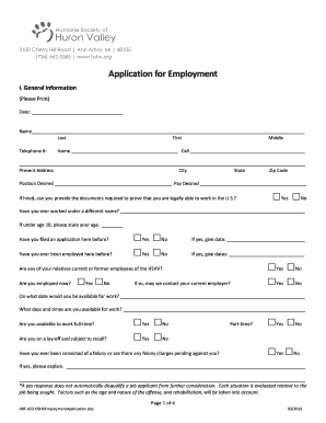 Employment Application Form