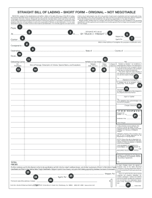 Straight Bill of Lading