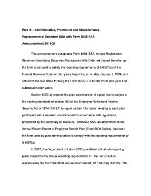 IRS Form 8955-SSA Annual Registration Statement