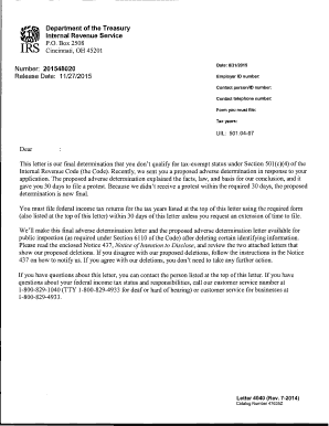 IRS Final Adverse Determination Letter 4040