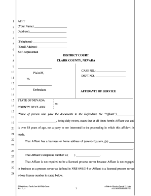 Affidavit of Service
