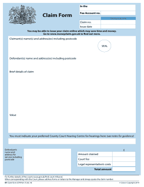 UK N1 Claim Form