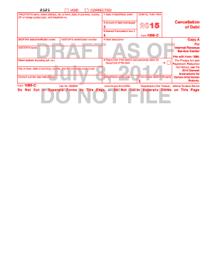 IRS Form 1099-C Draft