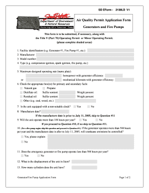 Air Quality Permit Application Form