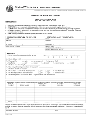 Wisconsin Employee Complaint Form