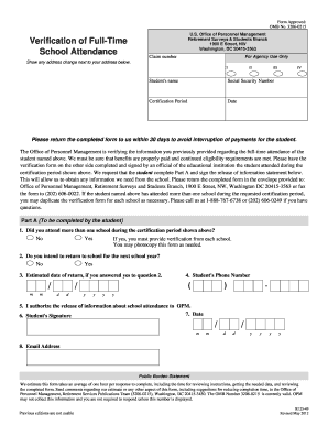 US Federal Student Attendance Verification Form