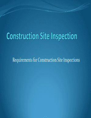 Stormwater Construction Site Inspection Report
