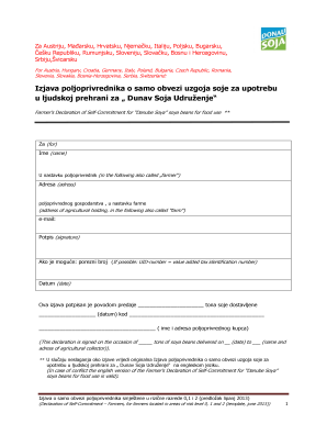 Farmer’s Declaration of Self-Commitment for Danube Soya