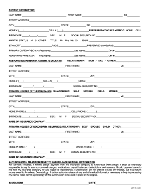 Patient Information Form