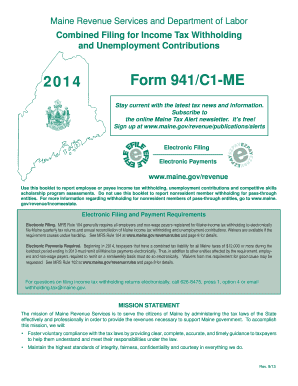 Maine Form 941/C1-ME