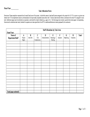 Task Allocation Form