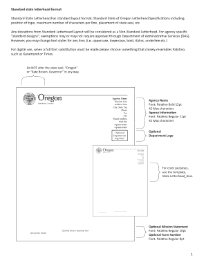 Oregon State Letterhead Template