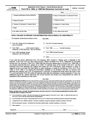 1098 e form - Form W-2 1098 or 1099 Not Received Incorrect or Lost - reginfo