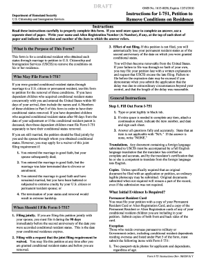 Instructions for I-751 Petition to Remove Conditions on Residence - reginfo