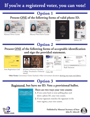 Missouri Provisional Ballot
