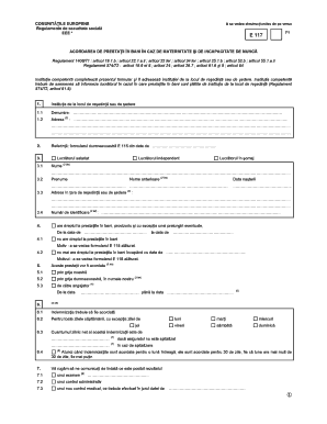 EU Maternity and Sickness Benefit Form